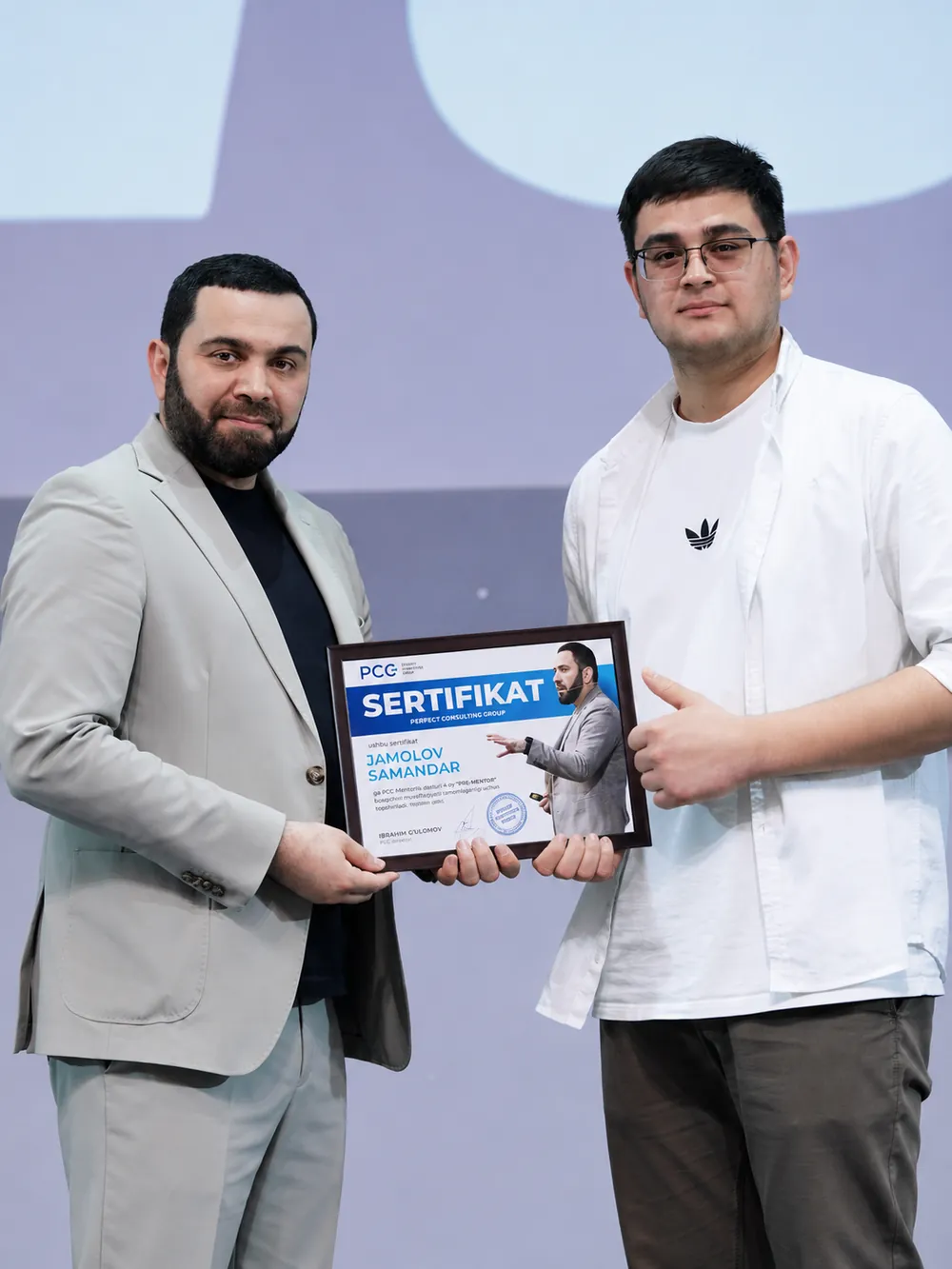 PCG mentorlik dasturi sertifikati